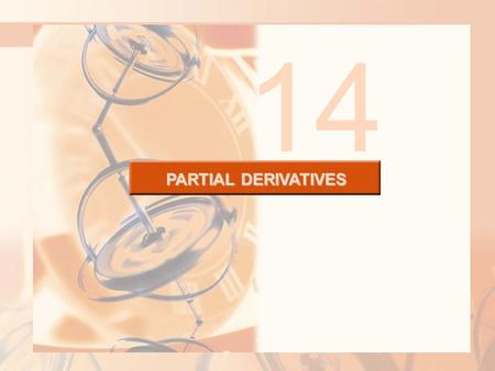 14 PARTIAL DERIVATIVES.