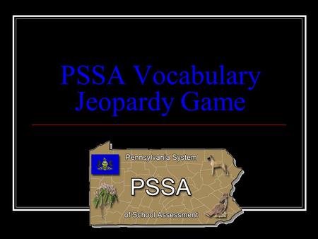 PSSA Vocabulary Jeopardy Game