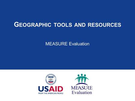 Geographic tools and resources