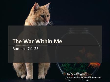 The War Within Me Romans 7:1-25 By David Turner www.BibleStudies-Online.com.