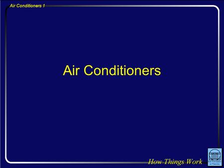 Air Conditioners.