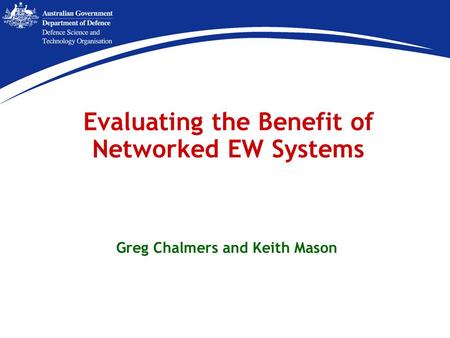 Evaluating the Benefit of Networked EW Systems
