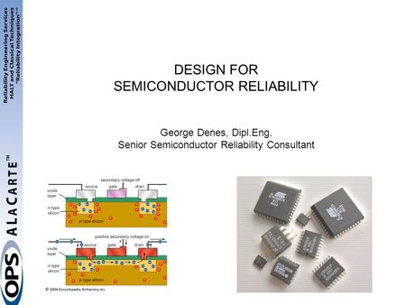 DESIGN FOR SEMICONDUCTOR RELIABILITY George Denes, Dipl. Eng
