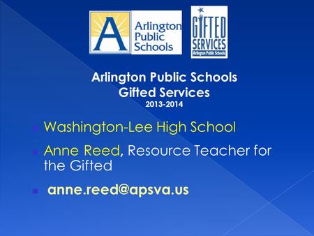 Arlington Public Schools Gifted Services