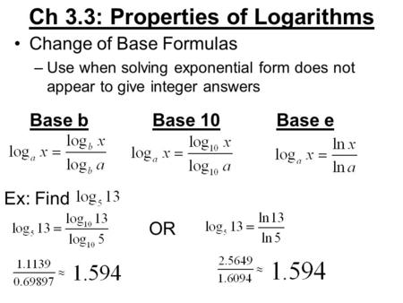 3.3 Part 4: Condensing Logarithmic Expressions