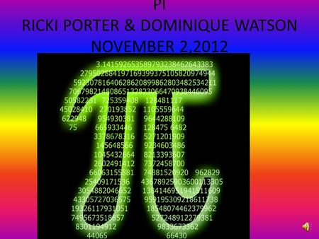 PI RICKI PORTER & DOMINIQUE WATSON NOVEMBER 2,2012.