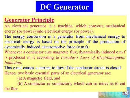 DC Generator Generator Principle