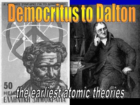 the earliest atomic theories