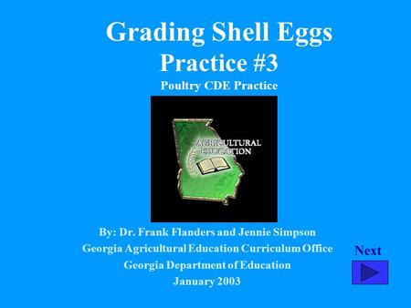 Grading Shell Eggs Practice #3 Poultry CDE Practice
