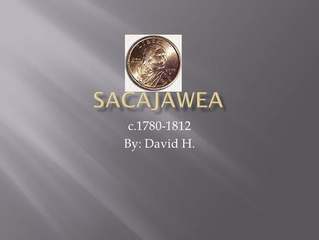 C.1780-1812 By: David H..  Sacajawea was born around 1780 or so.  She was a Shoshone woman and she loved horses.  Sacajawea never thought she would.