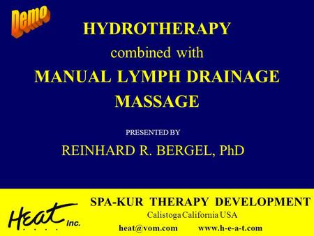 HYDROTHERAPY combined with MANUAL LYMPH DRAINAGE MASSAGE