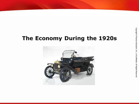 The Economy During the 1920s