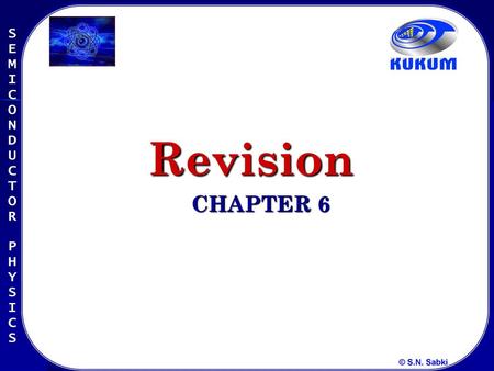 Revision CHAPTER 6.