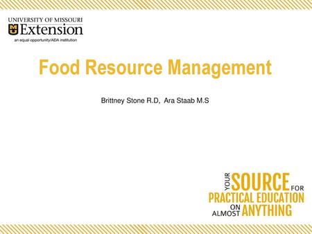 Food Resource Management