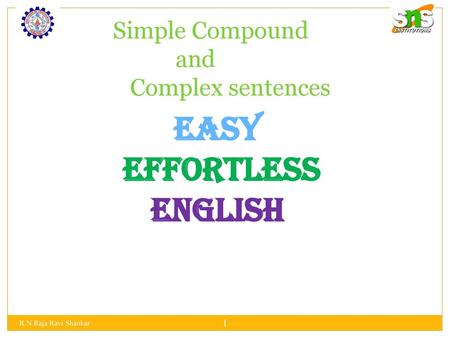 Simple Compound and Complex sentences
