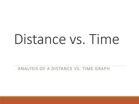 Analysis of a Distance vs. Time Graph