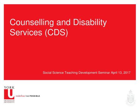 Counselling and Disability Services (CDS)