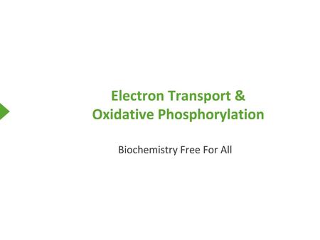 Electron Transport & Oxidative Phosphorylation