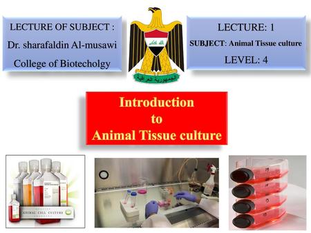 Introduction to Animal Tissue culture - ppt download