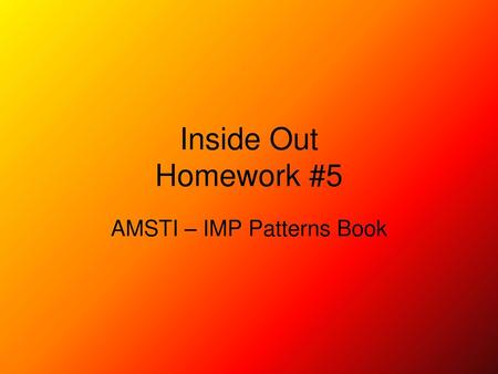 AMSTI – IMP Patterns Book