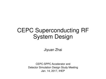 CEPC Superconducting RF System Design