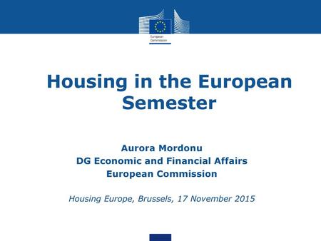 Housing in the European Semester