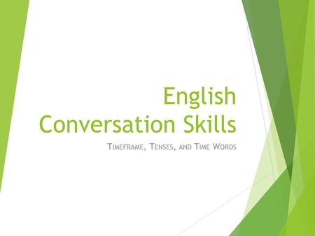 English Conversation Skills