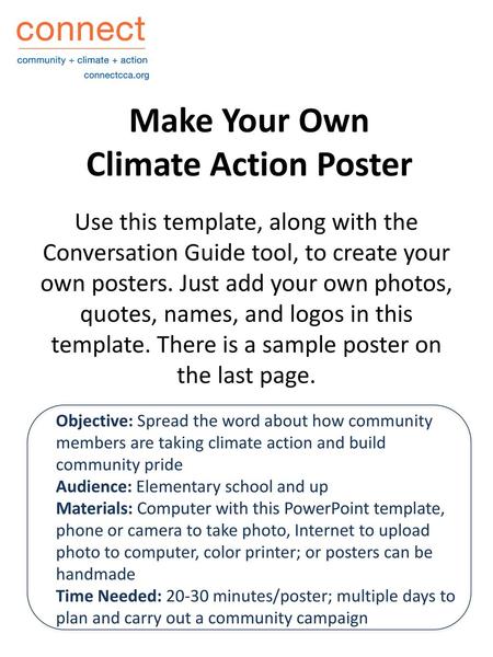 Make Your Own Climate Action Poster