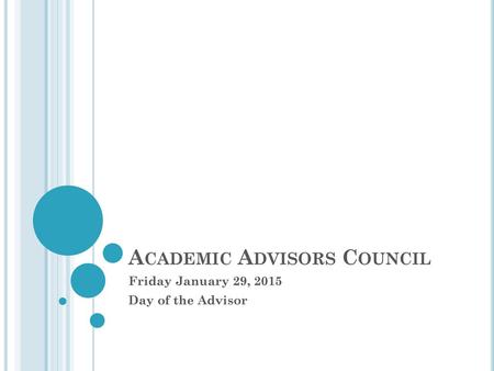 Academic Advisors Council