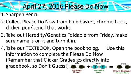 April 27, 2016 Please Do Now Sharpen Pencil
