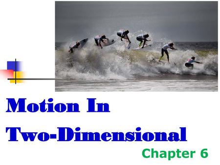 Motion In Two-Dimensional