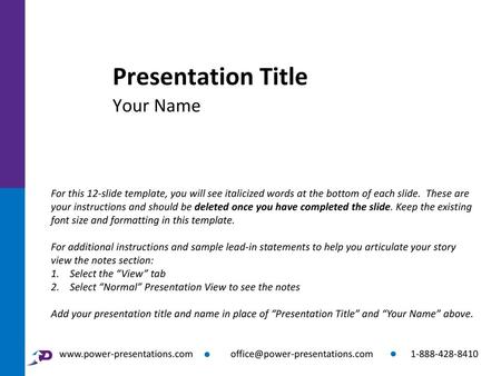 Presentation Title Your Name