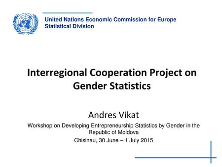 Interregional Cooperation Project on Gender Statistics
