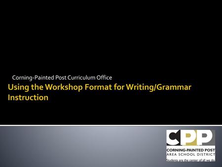 Using the Workshop Format for Writing/Grammar Instruction