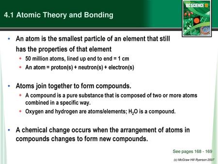 4.1 Atomic Theory and Bonding