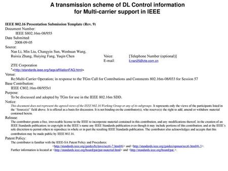A transmission scheme of DL Control information
