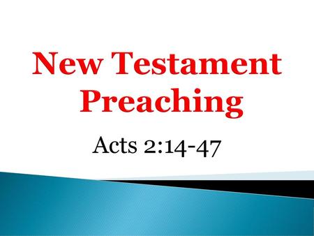 New Testament Preaching