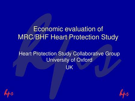 Economic evaluation of MRC/BHF Heart Protection Study
