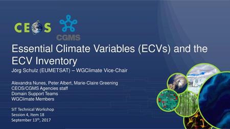 Essential Climate Variables (ECVs) and the ECV Inventory