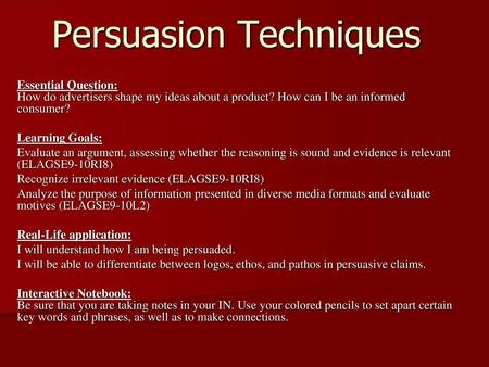 Persuasion Techniques