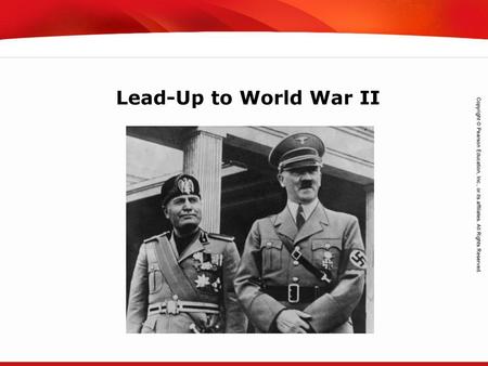 Lead-Up to World War II.