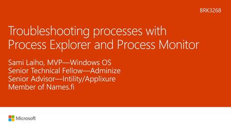 Troubleshooting processes with Process Explorer and Process Monitor