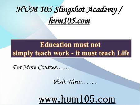HUM 105 Slingshot Academy / hum105.com Visit Now……