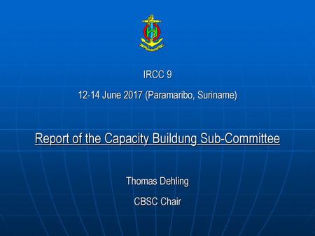 Report of the Capacity Buildung Sub-Committee