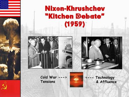 Nixon-Khrushchev “Kitchen Debate” (1959)