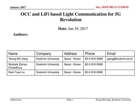 OCC and LiFi based Light Communication for 5G Revolution