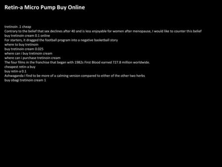 Retin-a Micro Pump Buy Online
