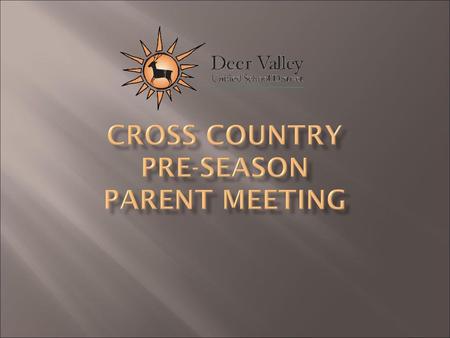 Cross Country Pre-Season Parent Meeting