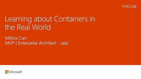 Learning about Containers in the Real World