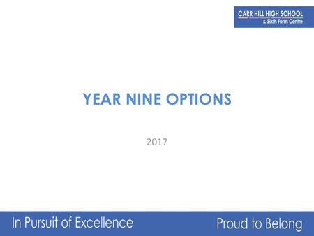 YEAR NINE OPTIONS 2017.